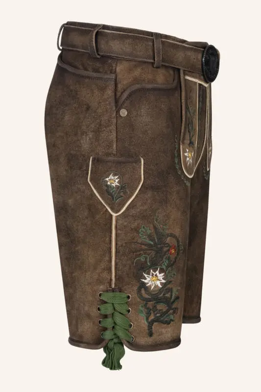 Lederhose Alexander mit Gürtel – Bild 2