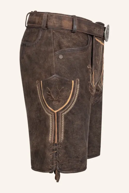 Lederhose Rufus mit Gürtel – Bild 2