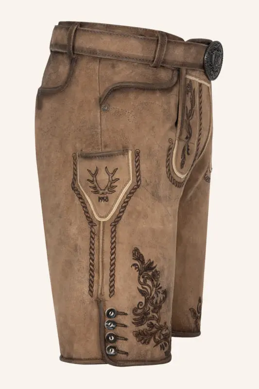 Lederhose Devian mit Gürtel – Bild 2