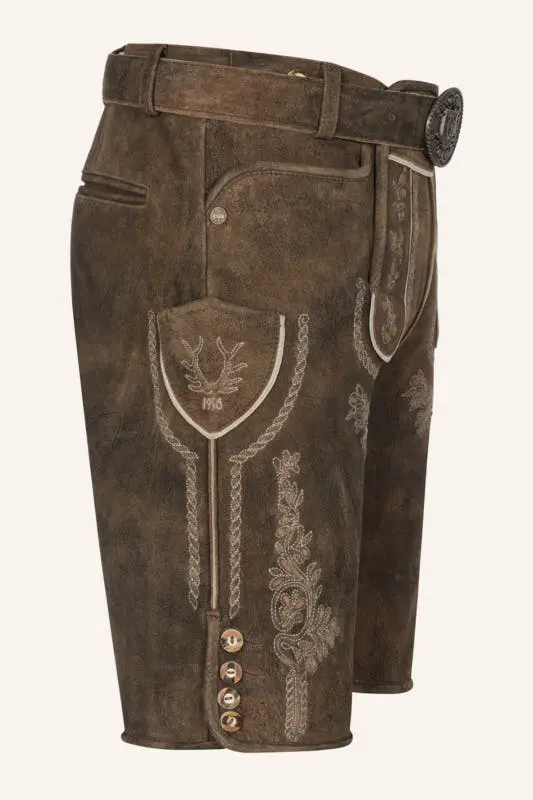 Lederhose Quan mit Gürtel – Bild 2