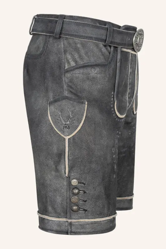 Lederhose Kuno mit Gürtel – Bild 2