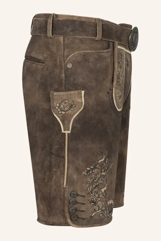 Lederhose Mischa mit Gürtel – Bild 2