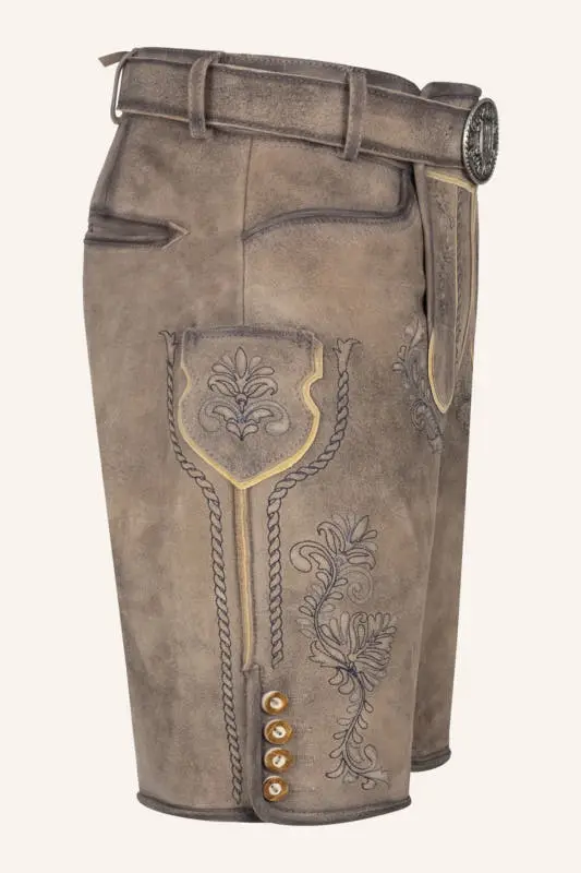 Lederhose Brandon mit Gürtel – Bild 2
