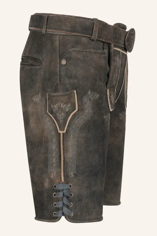 Lederhose Curtis mit Gürtel – Bild 2