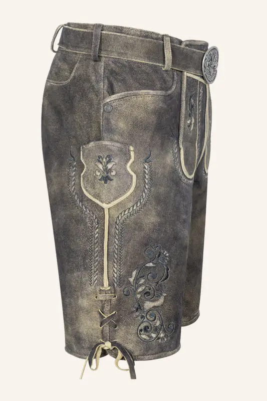 Lederhose Gideon mit Gürtel – Bild 2