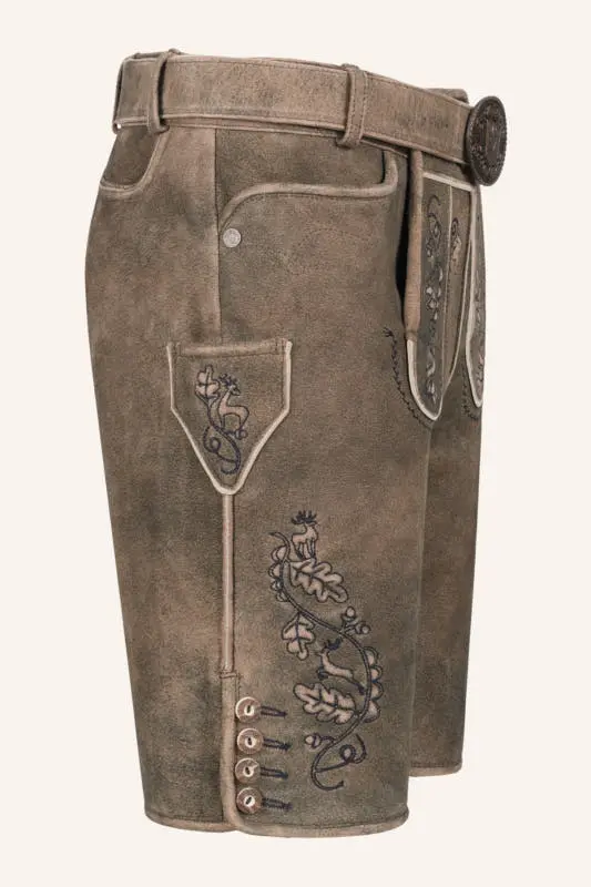 Lederhose Gildo mit Gürtel – Bild 2