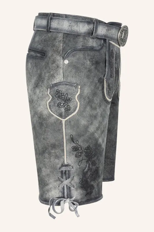 Lederhose Okko mit Gürtel – Bild 2