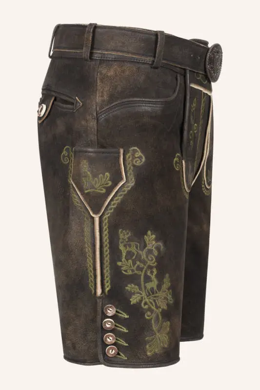 Lederhose Milian mit Gürtel – Bild 2