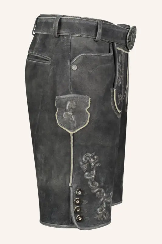 Lederhose Nevi mit Gürtel – Bild 2