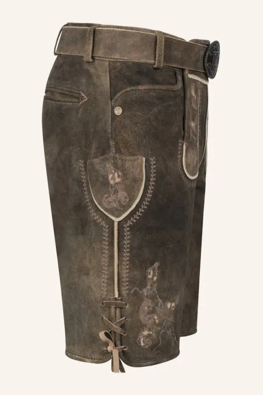 Lederhose Deniz mit Gürtel – Bild 2