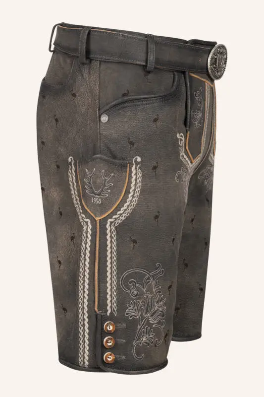 Lederhose Udo mit Gürtel – Bild 2
