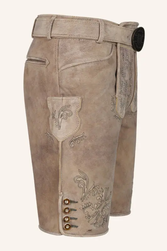 Lederhose Patrizio mit Gürtel – Bild 2