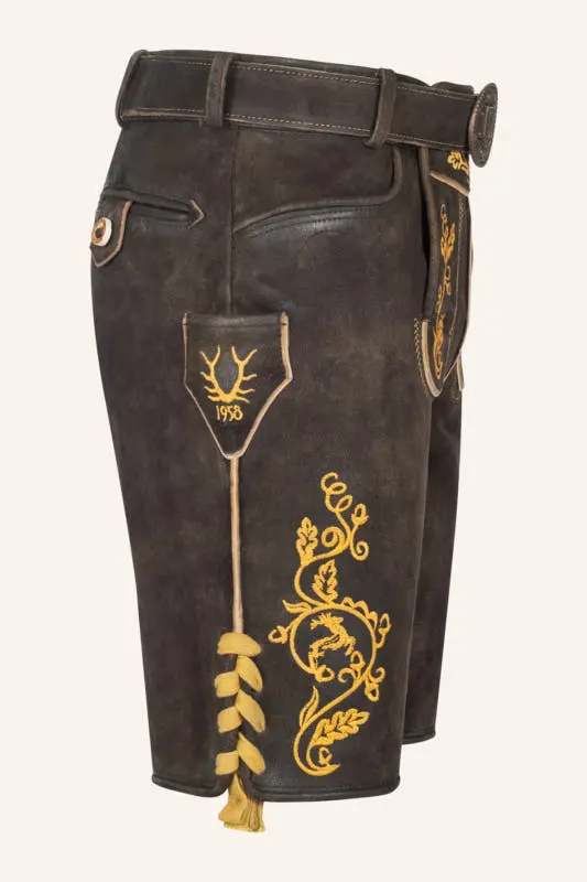 Lederhose Tilo mit Gürtel – Bild 2