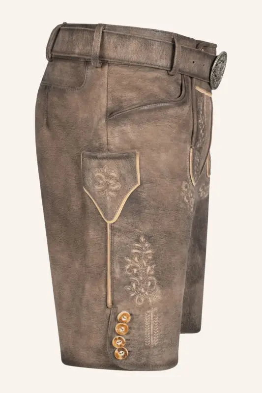 Lederhose Mailo mit Gürtel – Bild 2