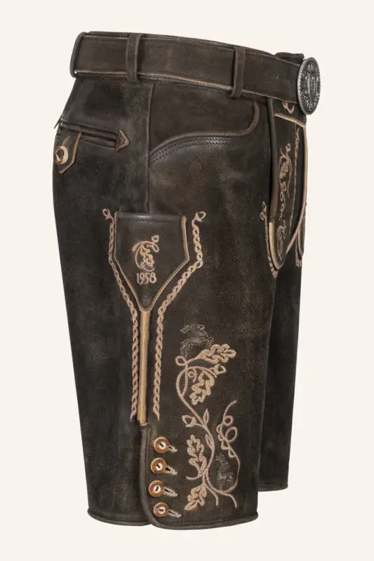 Lederhose Orlando mit Gürtel – Bild 2