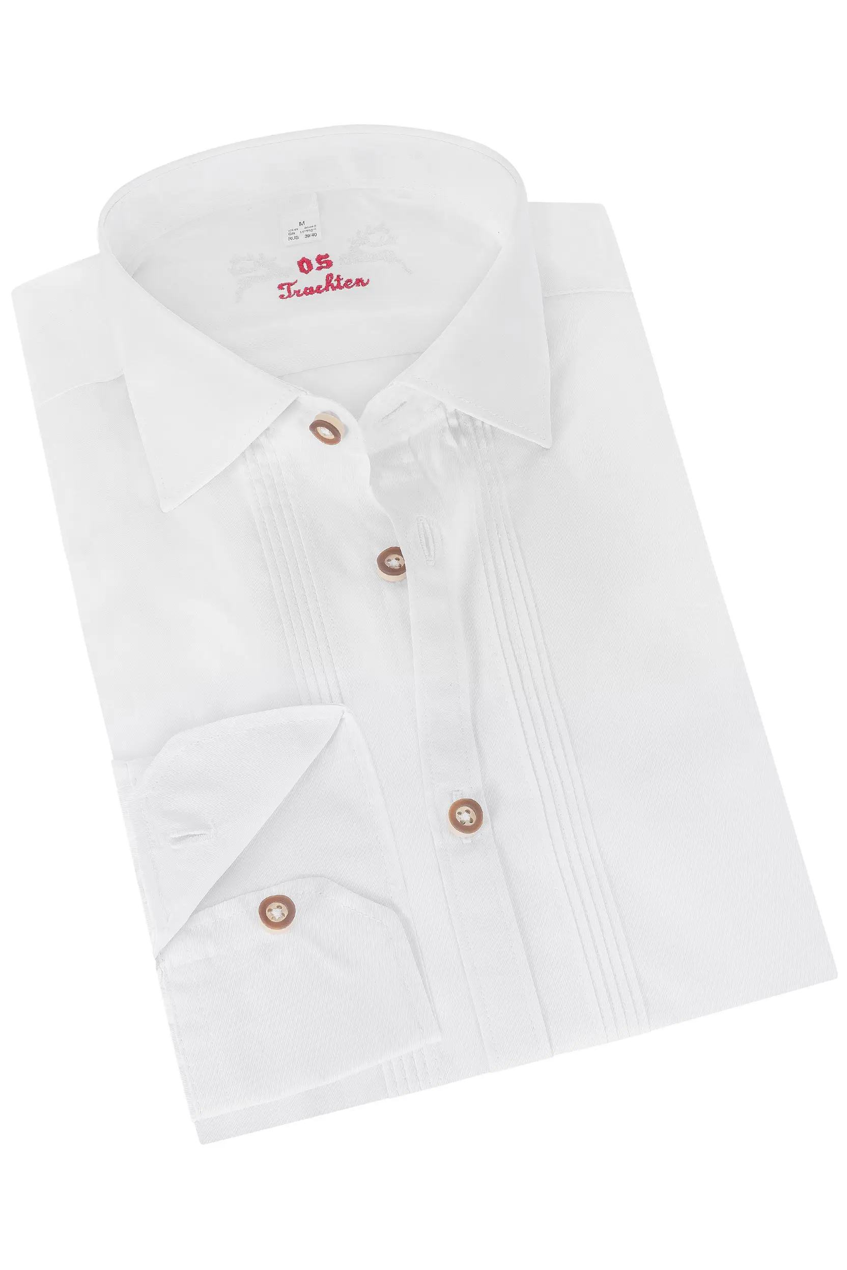 Trachtenhemd extralang weiß Lenz 002820 - slimfit ~ XS (35/36)