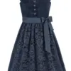 Kinderdirndl NORA ~ 104 ~ dunkelblau