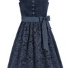 Kinderdirndl NORA ~ 104 ~ dunkelblau