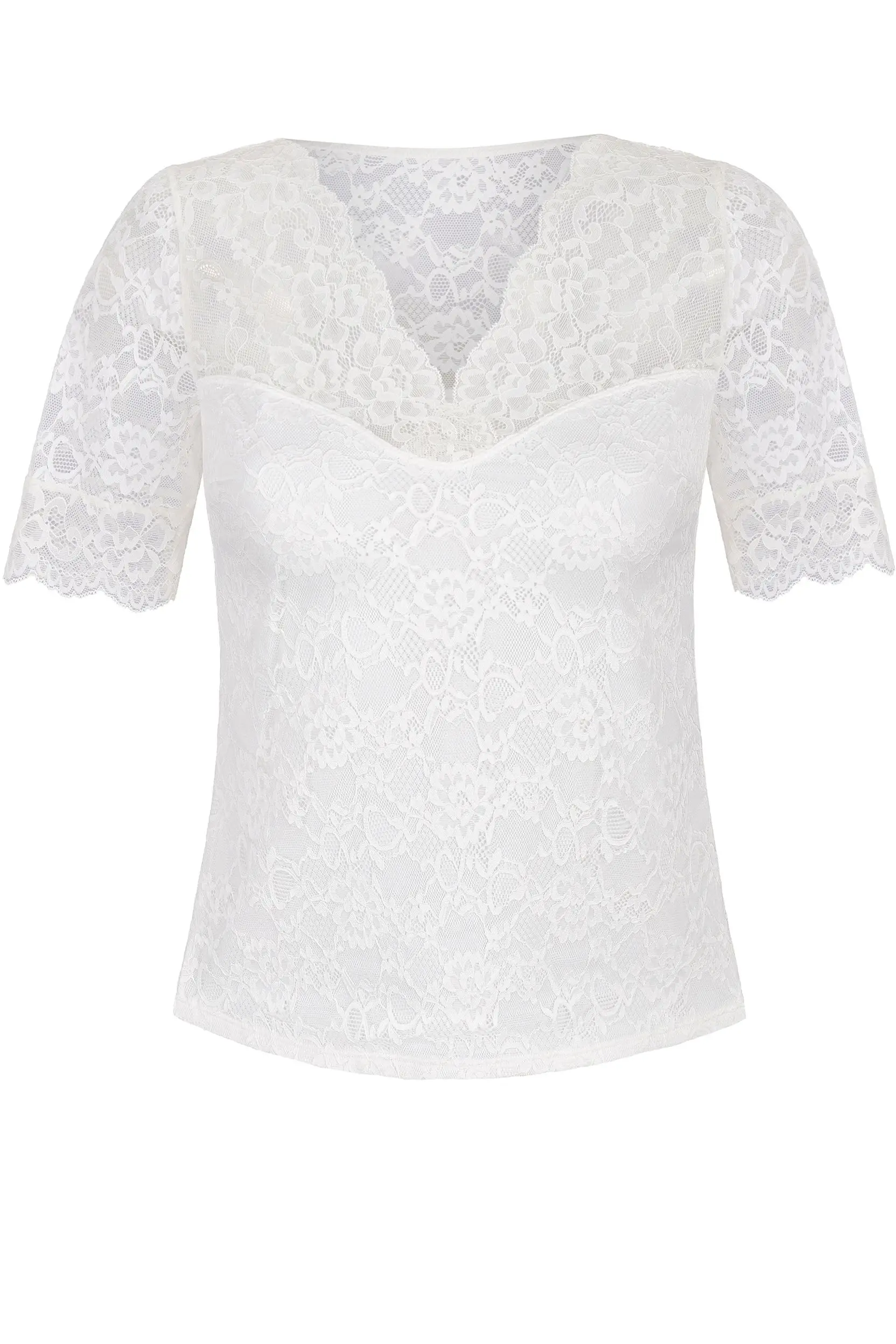Spitzenshirt LIANA ~ creme ~ 32