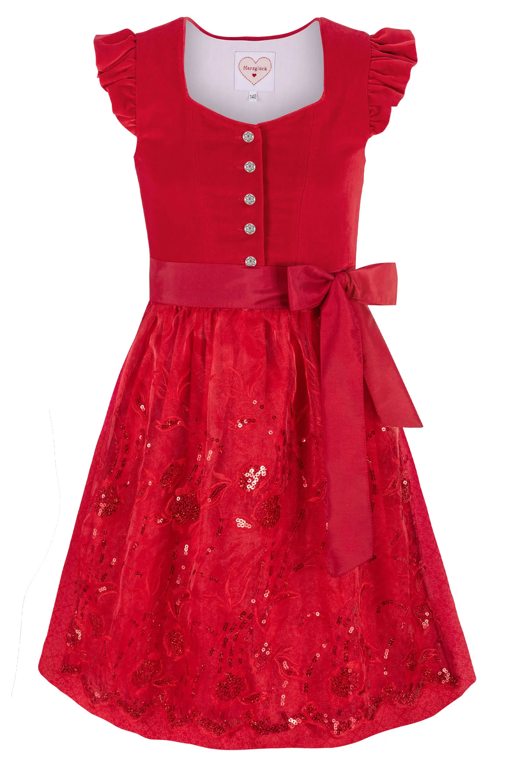 Kinderdirndl RONJA ~ 104 ~ rot