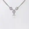 Collier mit Herzen und Perle