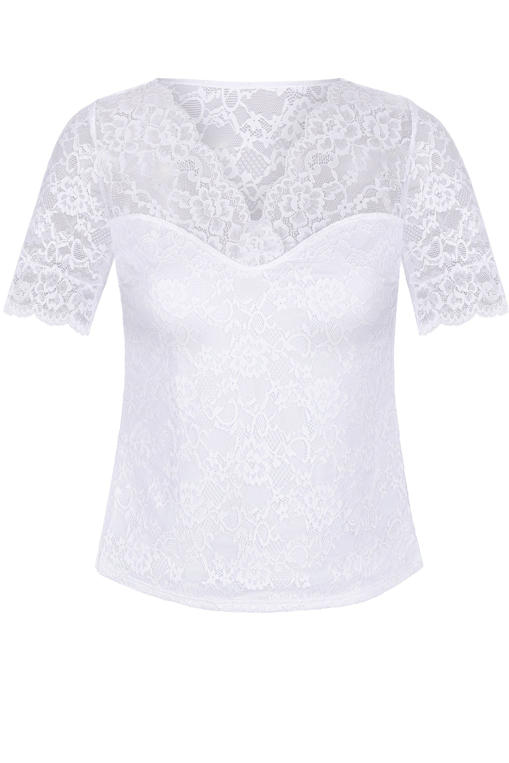 Spitzenshirt LIANA ~ 32 ~ weiß