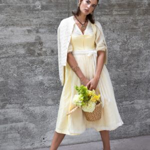 Dirndl ZARIENNE (75 cm) ~ 42 ~ zitrone
