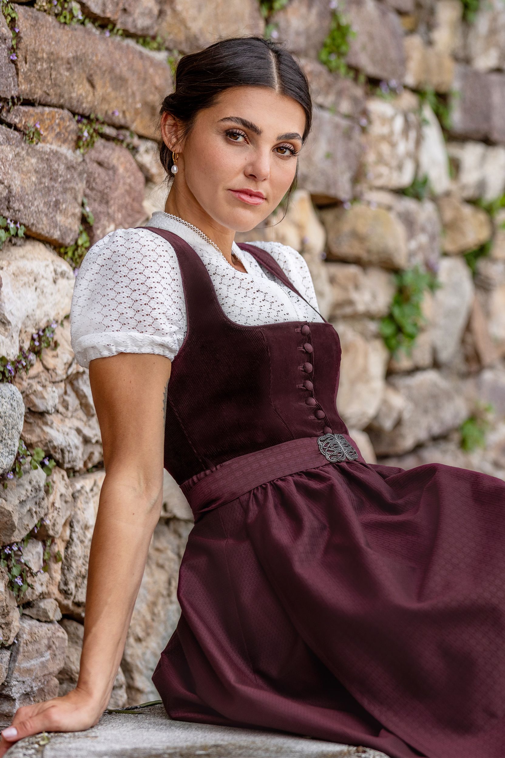 Dirndl OSTERHOFEN (70 cm) ~ bordeaux ~ 40