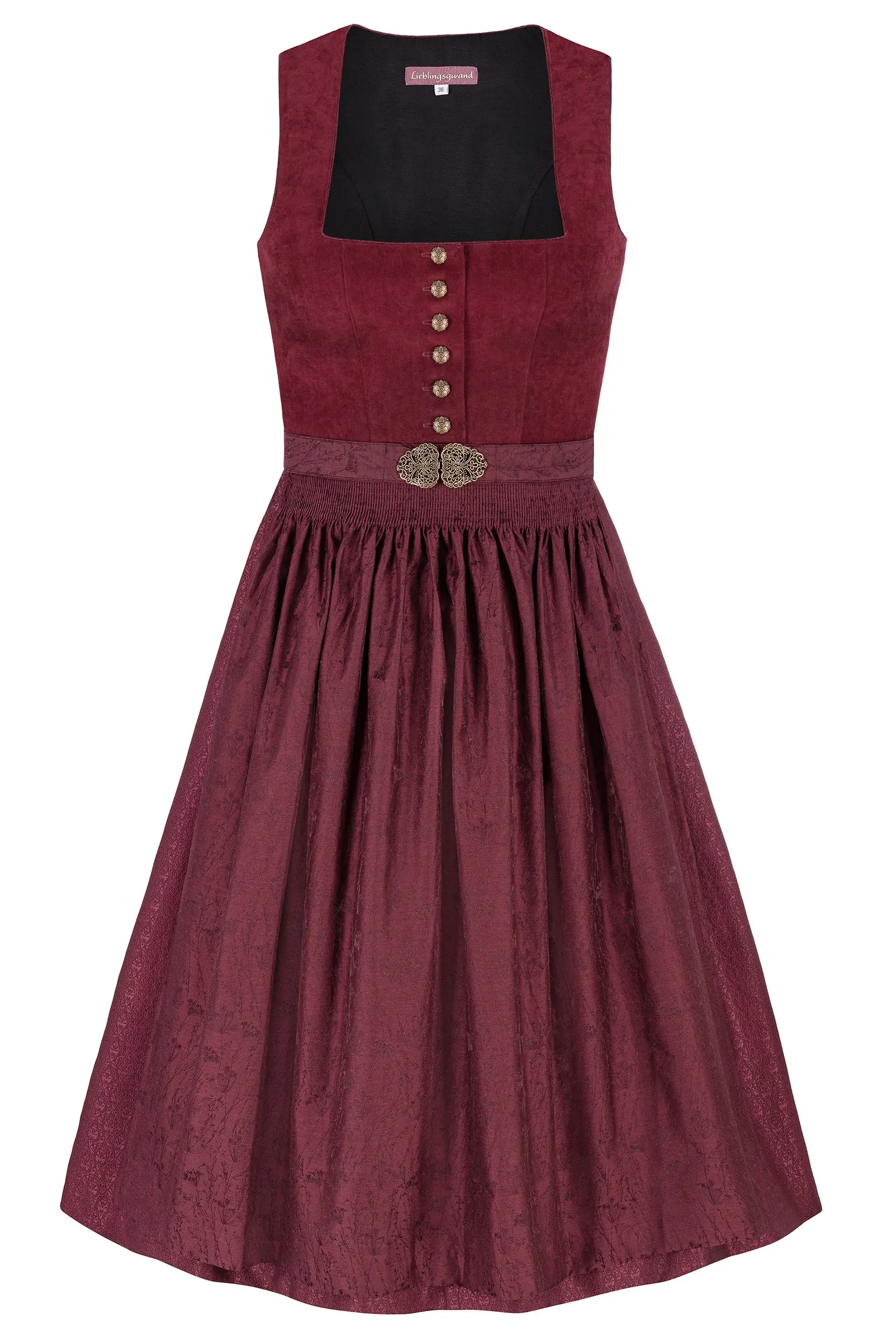 Dirndl FLORENTINE (70cm) ~ 30 ~ dunkelrot