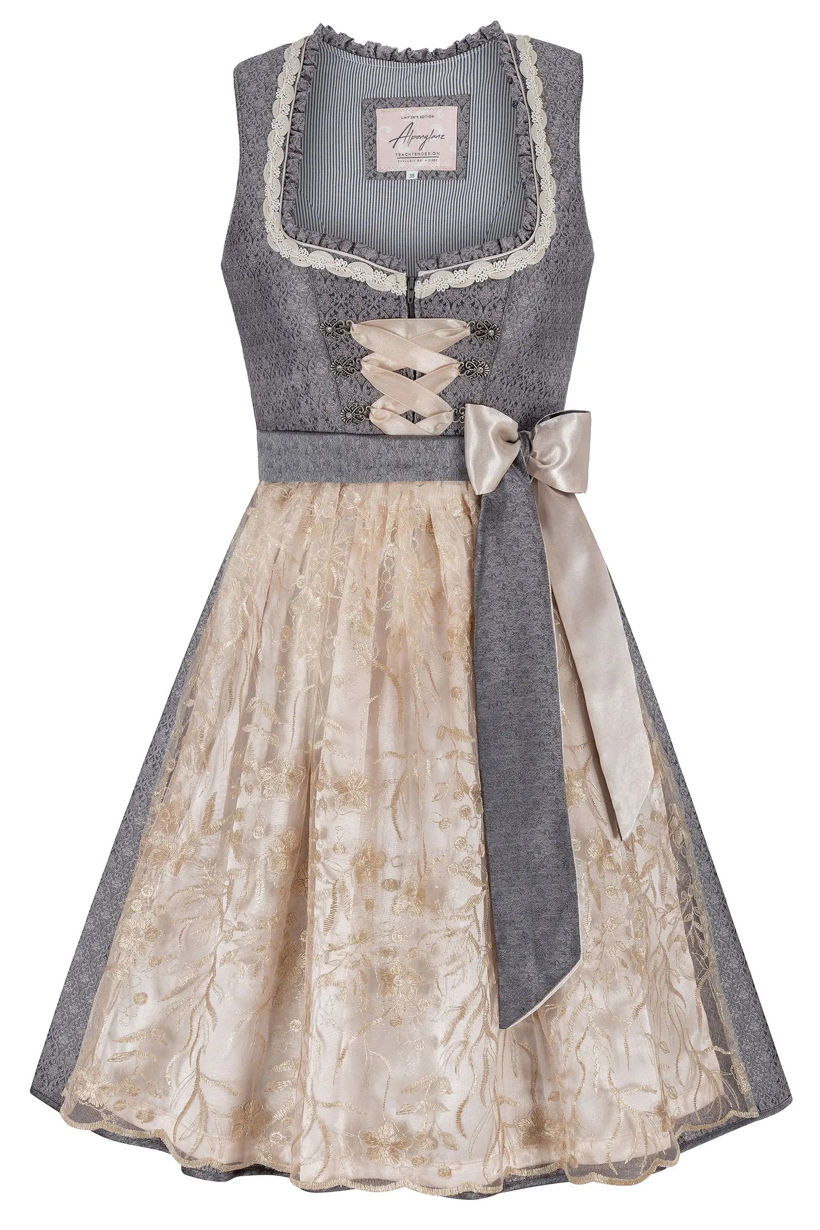 Dirndl EMILIA (60 cm) ~ 30 ~ anthrazit - taupe