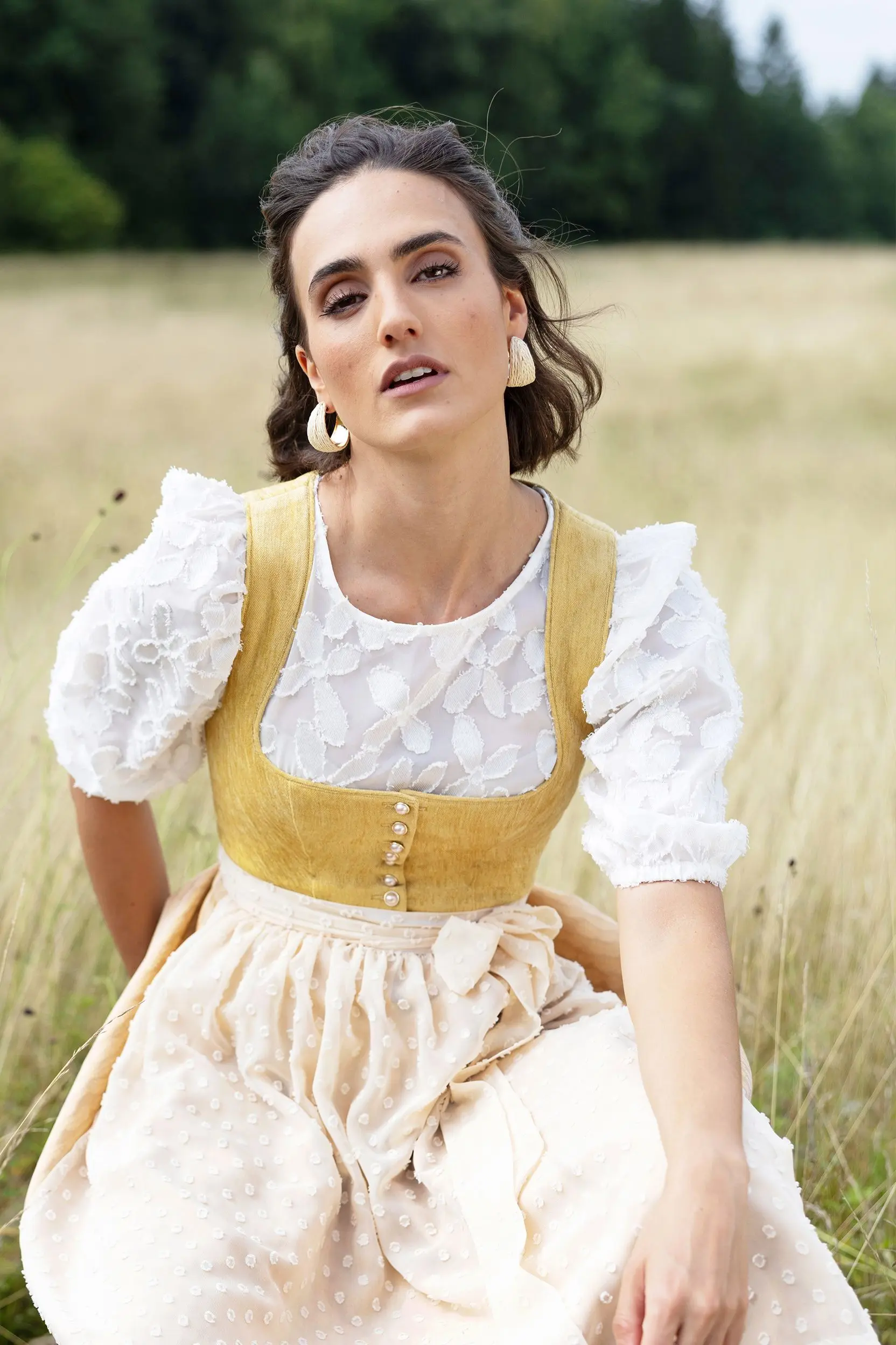 Dirndlbluse KARLSTEIN ~ 46 ~ creme