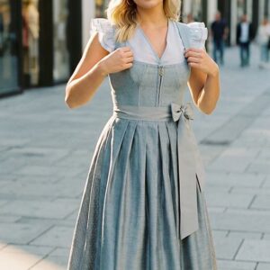 Dirndl FLORENTINE (70 cm) ~ 36 ~ blaugrau