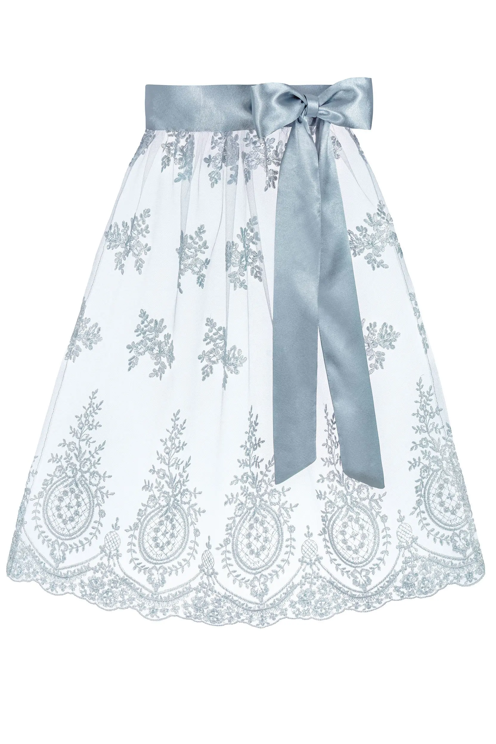 Dirndlschürze ELISA (65 cm) ~ grau ~ S