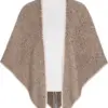 Poncho aus Viskose ~ braun
