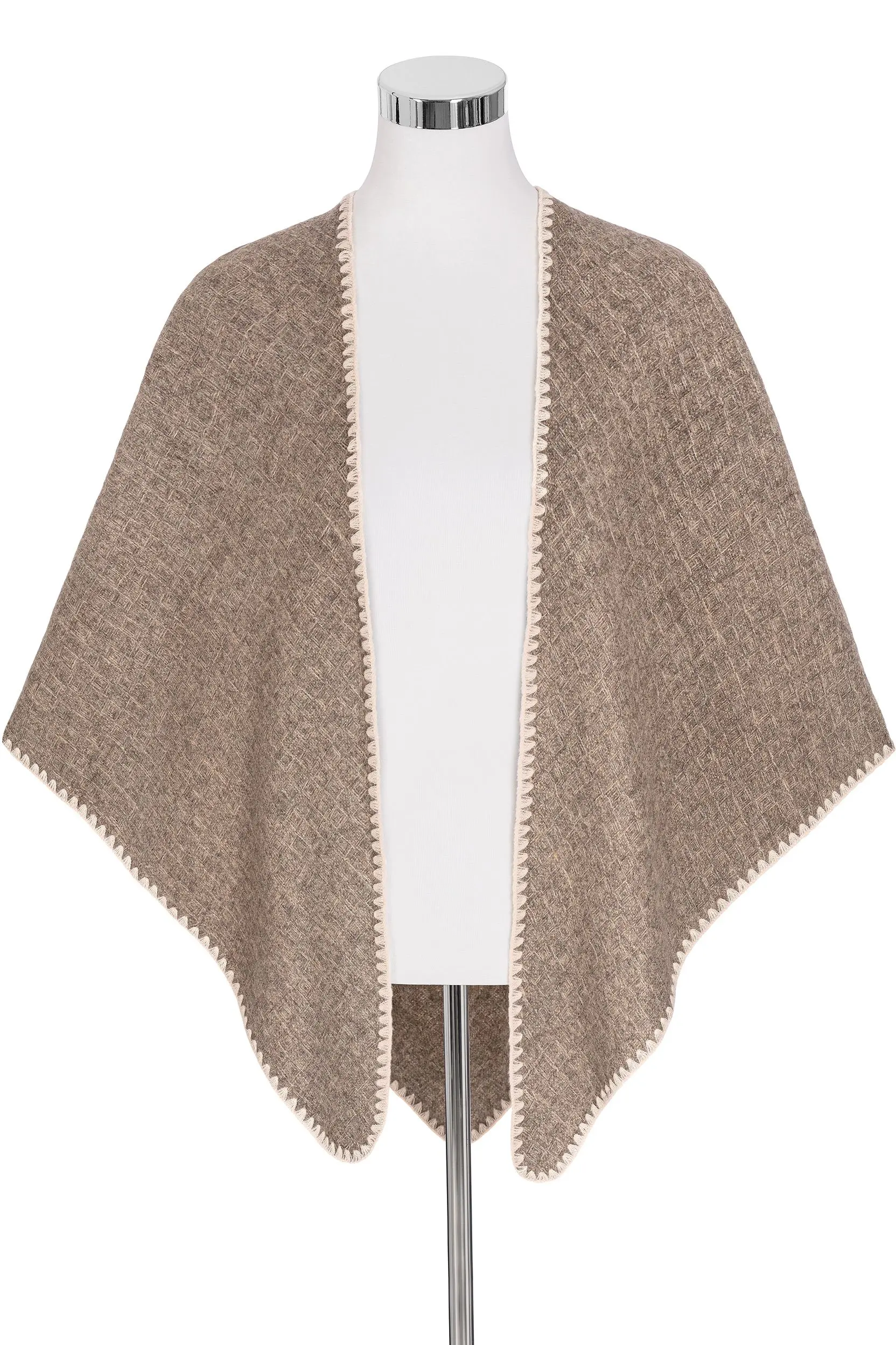 Poncho aus Viskose ~ braun