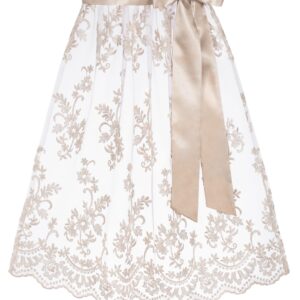 Dirndlschürze ELISA (65 cm) ~ taupe ~ S