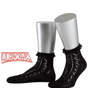Spitzensocken mit Ajourmuster ~ 36-38 ~ schwarz