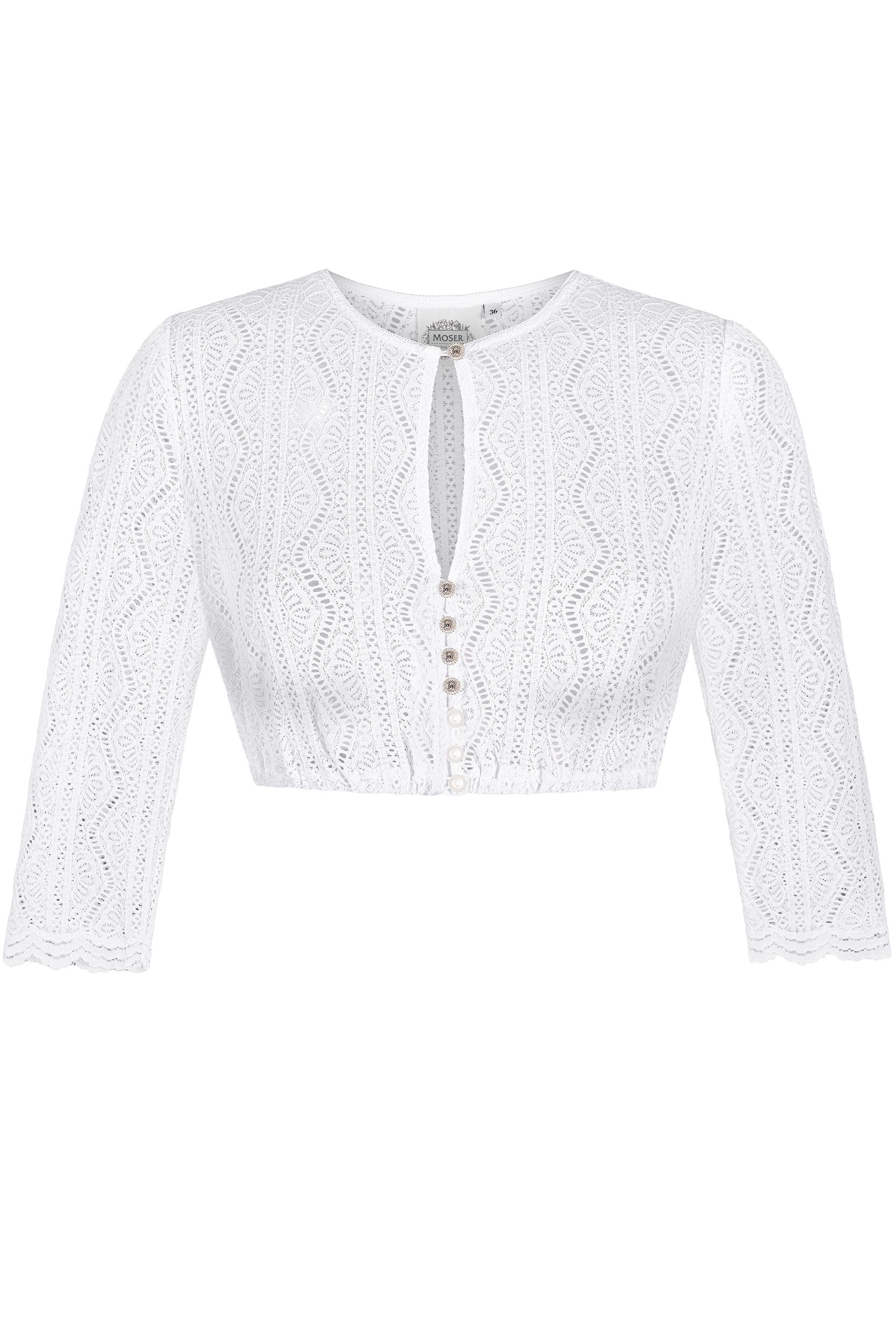 Dirndlbluse SIMONA ~ weiß ~ 34