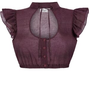Dirndlbluse DIANA ~ 36 ~ aubergine