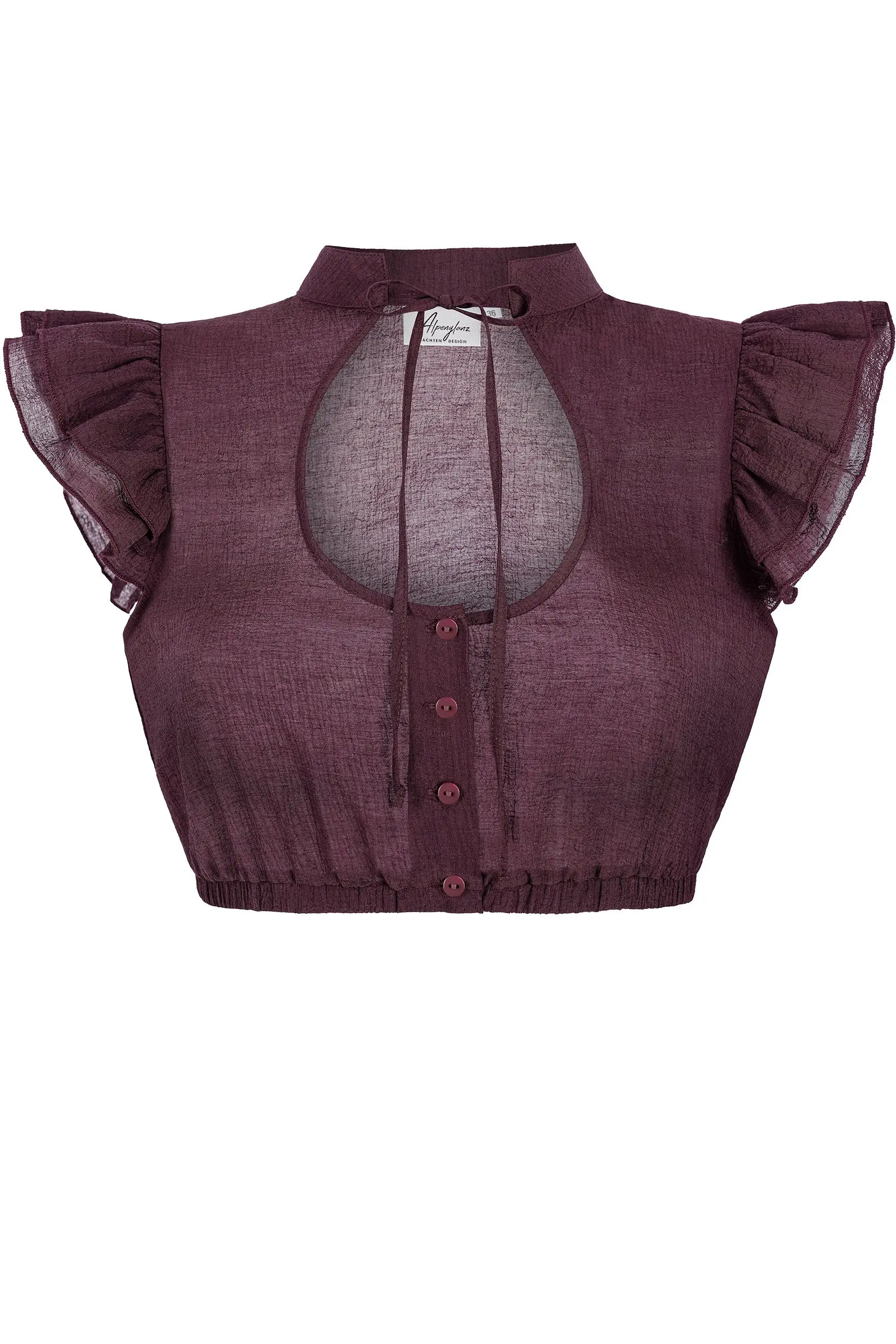 Dirndlbluse DIANA ~ 44 ~ aubergine