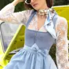 Dirndl LANGENSTEIN (70 cm) ~ 36 ~ blau