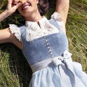 Dirndl LEOPOLDSDORF (70 cm) ~ 32 ~ blaugrau