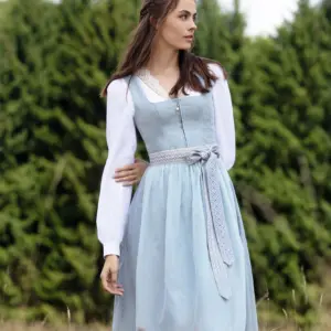 Dirndl LANDL (70 cm) ~ 34 ~ graublau