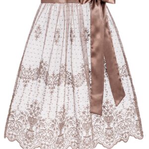 Dirndlschürze ELISA (65 cm) ~ hellbraun ~ S