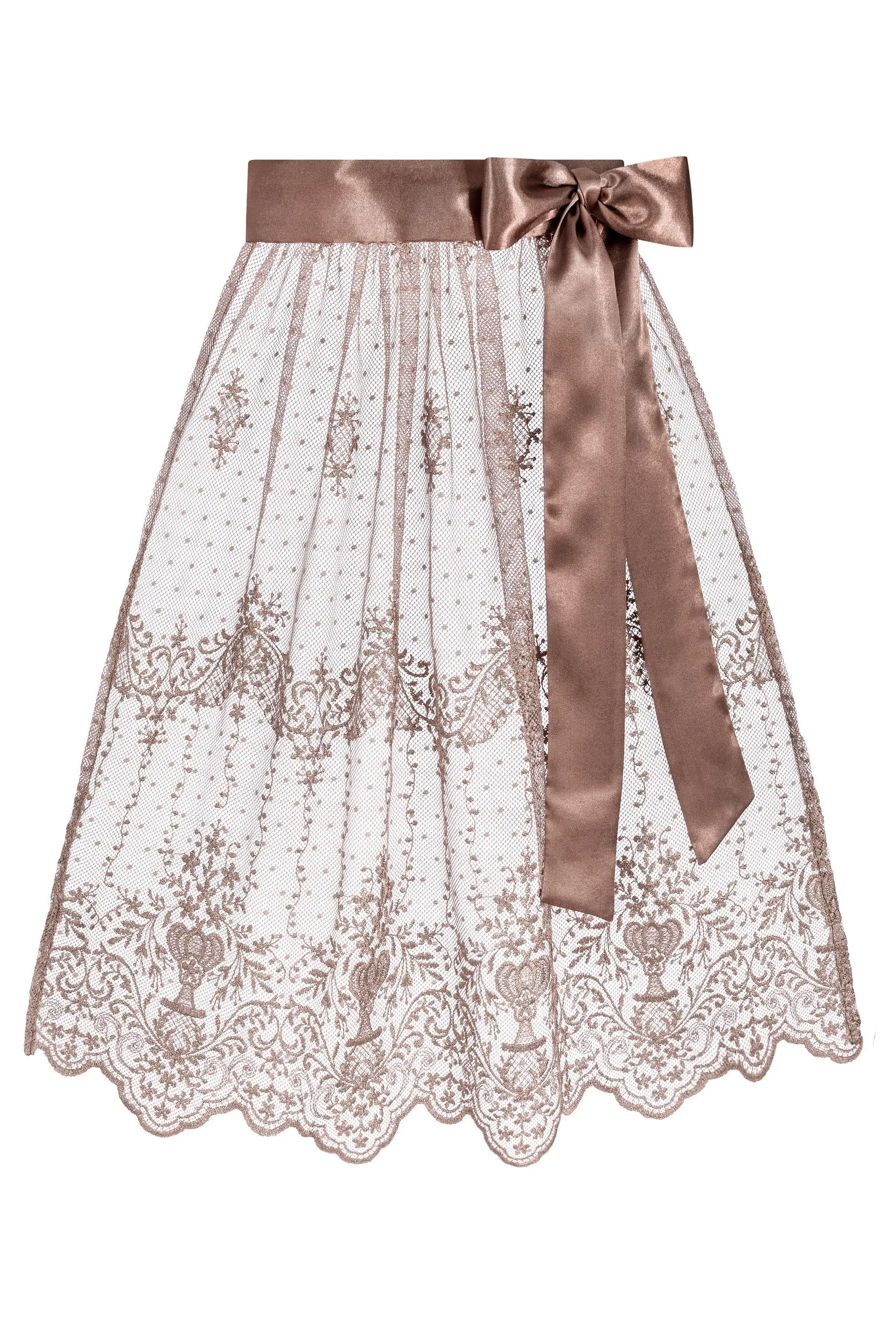Dirndlschürze ELISA (65 cm) ~ S ~ hellbraun