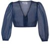Dirndlbluse aus Chiffon ~ 32 ~ dunkelblau