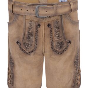 Kinder Lederhose MIKE ~ 104 ~ hellbraun