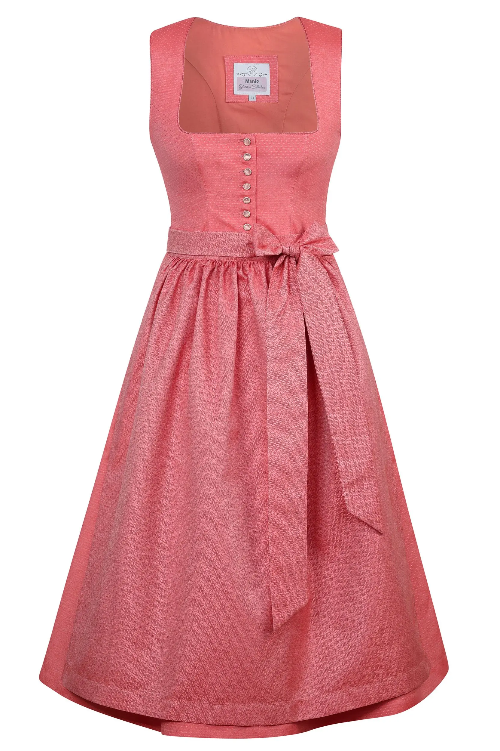 Dirndl WACKERSBERG (75 cm) ~ 38 ~ koralle