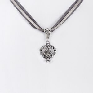 Collier mit Strass-Anhänger ~ grau