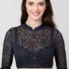 Dirndlbluse Celine (dunkelblau